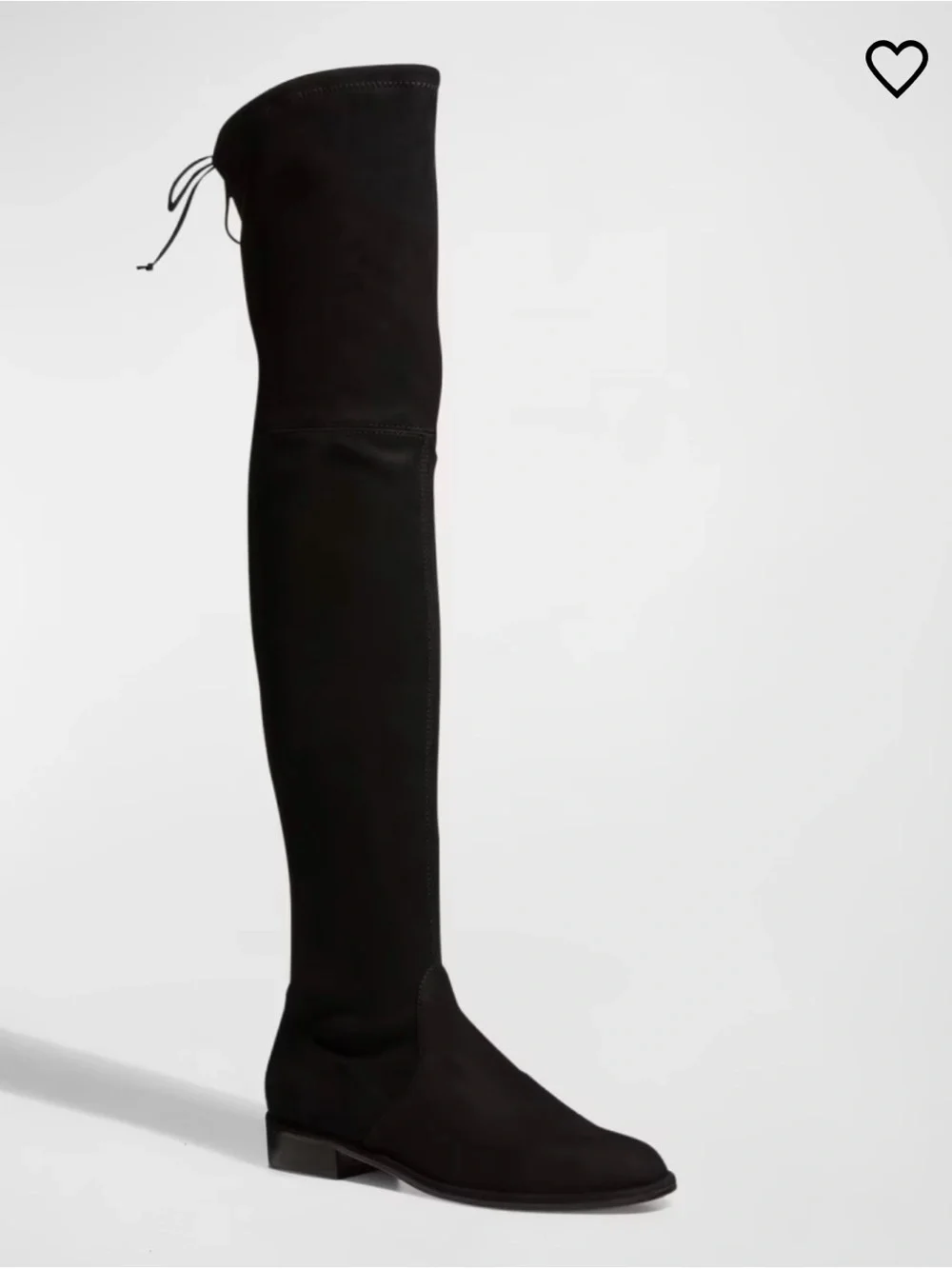Stuart Weitzman Lowland Black Suede Over the knee boot